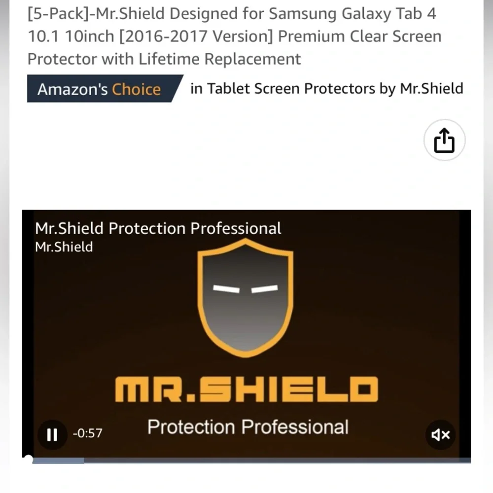 Mr. Shield Screen Protectors Open Box